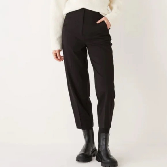 Frank And Oak Black Cropped Pants (Alice straight fit) - Size 2 - Picture 1 of 7